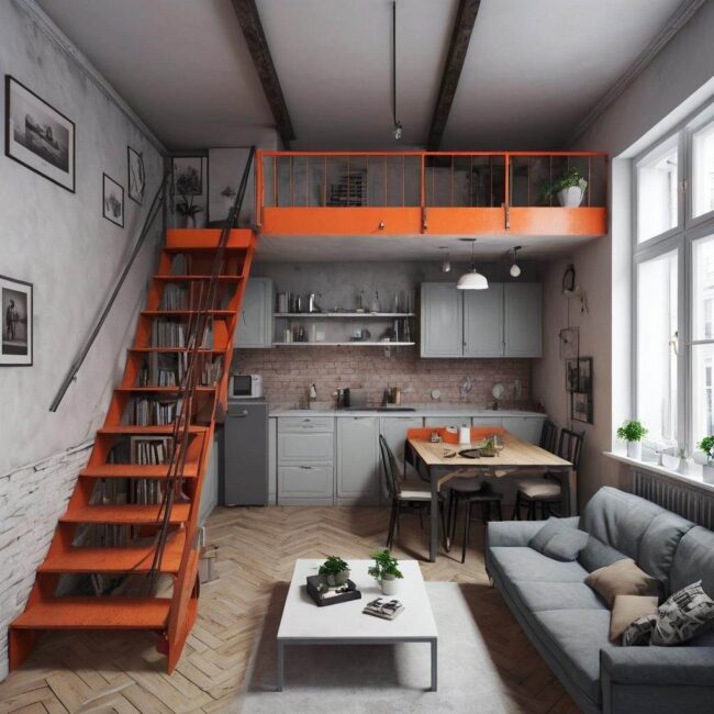 Antresola w kamienicy jako przestrzeń relaksacyjna