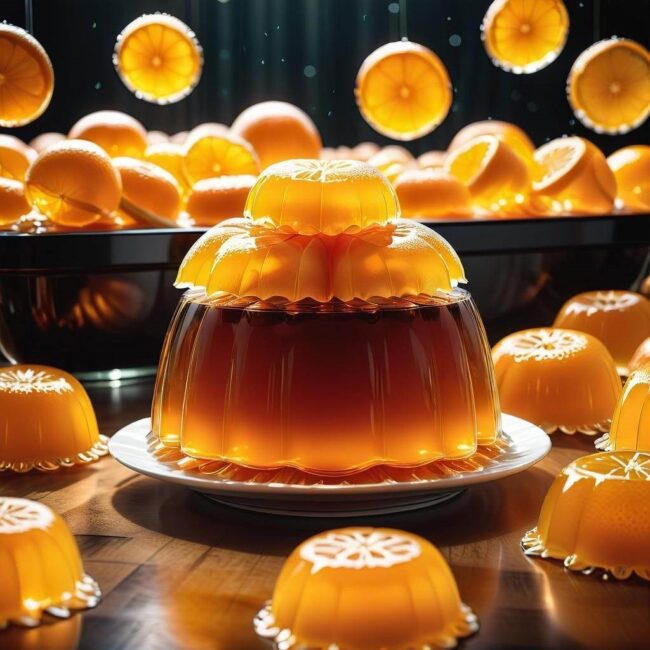 Galaretka w pomarańczowym koktajlu