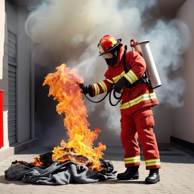 Szybkie reakcje w przypadku ubrania w ogniu