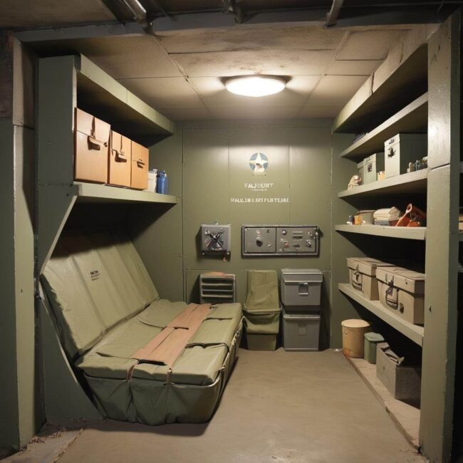 Wyposażenie schronu przeciwatomowego